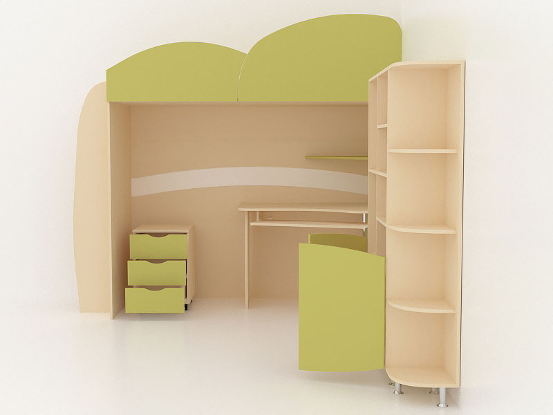 Кровать чердак детская мебель комплект