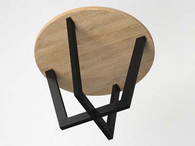 Меблі з металу, стіл в стилі лофт №3