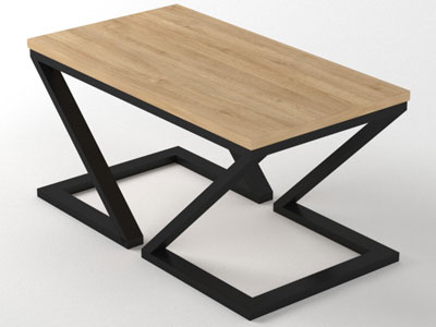Меблі з металу, стіл в стилі лофт №7