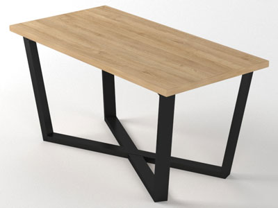 Меблі з металу, стіл в стилі лофт №11