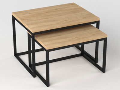 Меблі з металу, стіл в стилі лофт №24