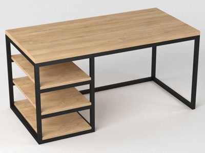 Меблі з металу, стіл в стилі лофт №26