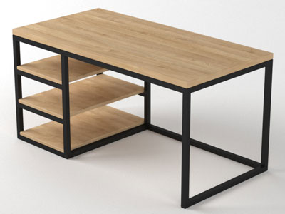 Меблі з металу, стіл в стилі лофт №26