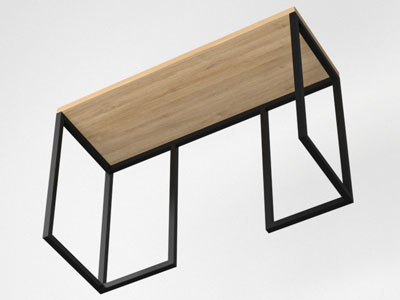 Мебель из металла, стол в стиле лофт №31